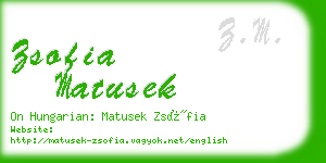 zsofia matusek business card